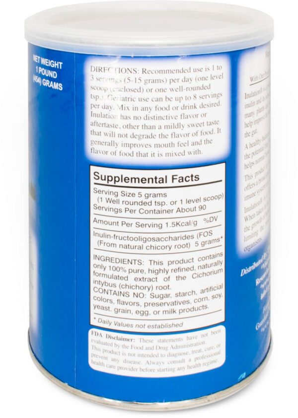 Version 1.0.0 Polvo de Inulin en recipiente