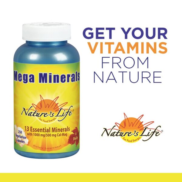 Packaging general Nature's Life Mega Minerals