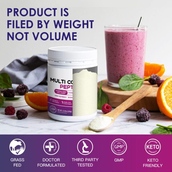 Textura del polvo colágeno disuelto