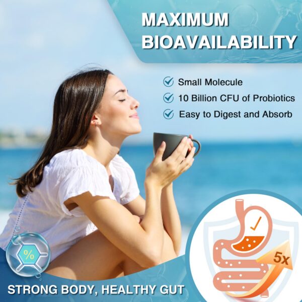 Detalle de probióticos y vitaminas en etiqueta
