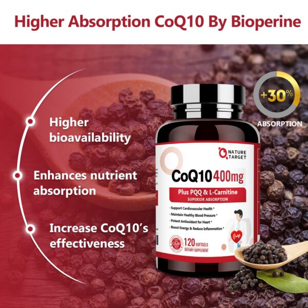 Frasco Nature Target CoQ10 120 cápsulas