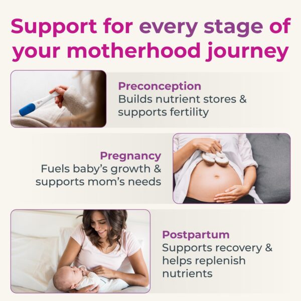 Frente del frasco NatureGenX Prenatal con sello vegano