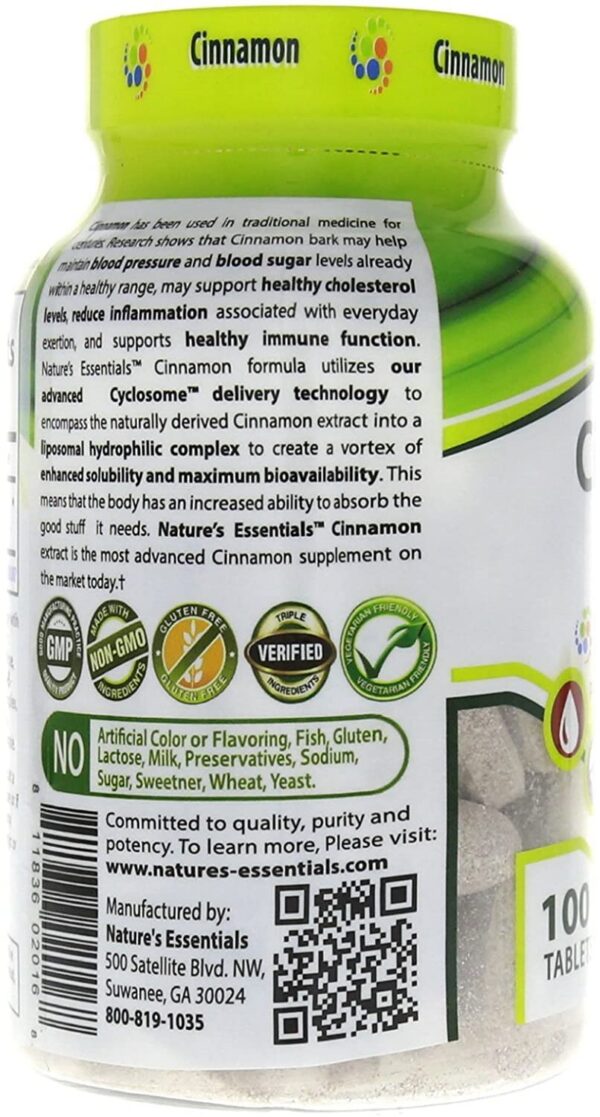 Tabletas de canela Nature's Essentials