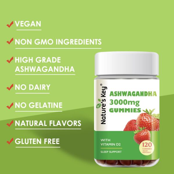 Version 1.0.0 Gomitas naturales Nature's Key Ashwagandha para bienestar