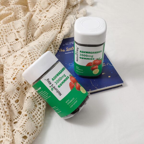 Version 1.0.0 Caja posterior y detalle ingredientes gomitas Ashwagandha Nature's Key