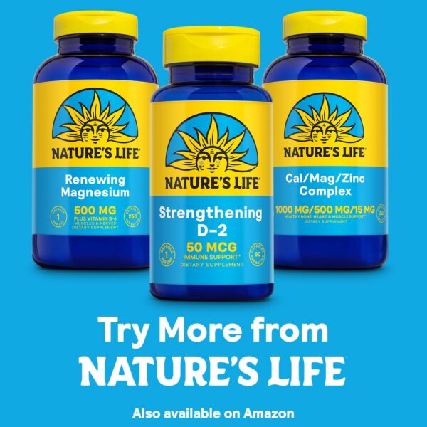 Version 1.0.0 Nature's Life D2 ergocalciferol bottle and cap