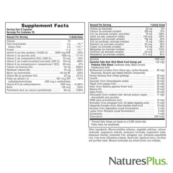 Natures Plus Source of Life multivitamínico en empaque