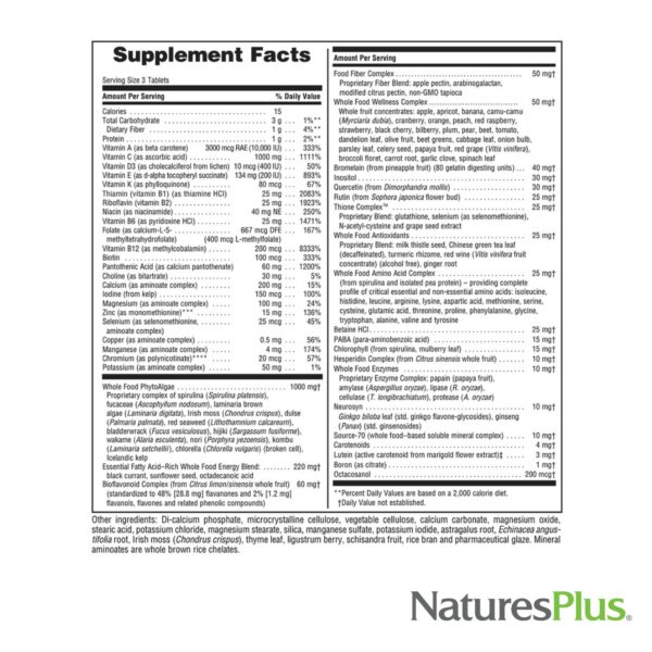 Natures Plus Ultra Source of Life Multivitamin sin Hierro - Envase cerrado