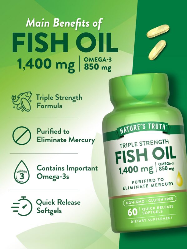 Frasco Nature's Truth Aceite de Pescado 60 ct