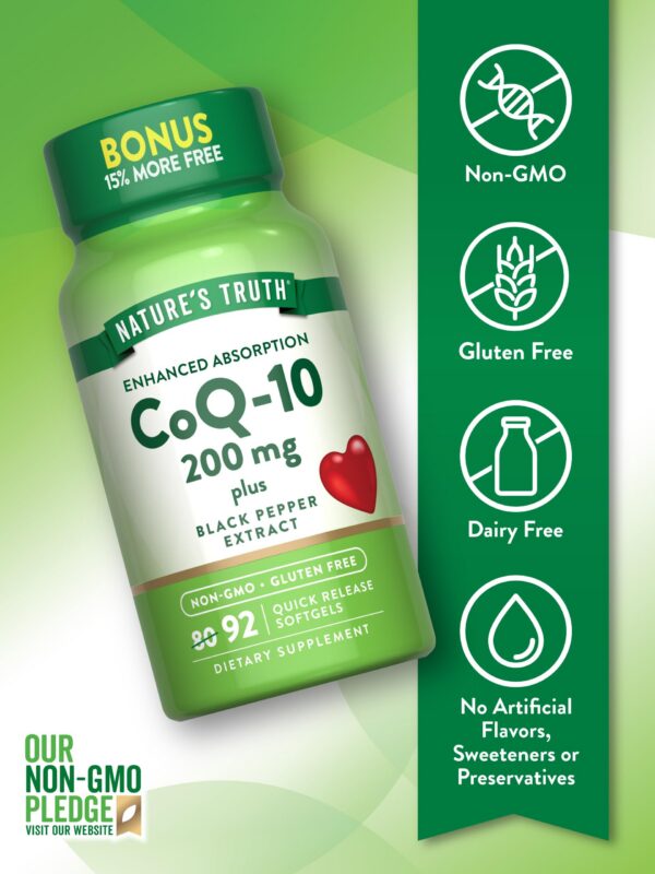 Detalle de etiqueta Nature's Truth CoQ10