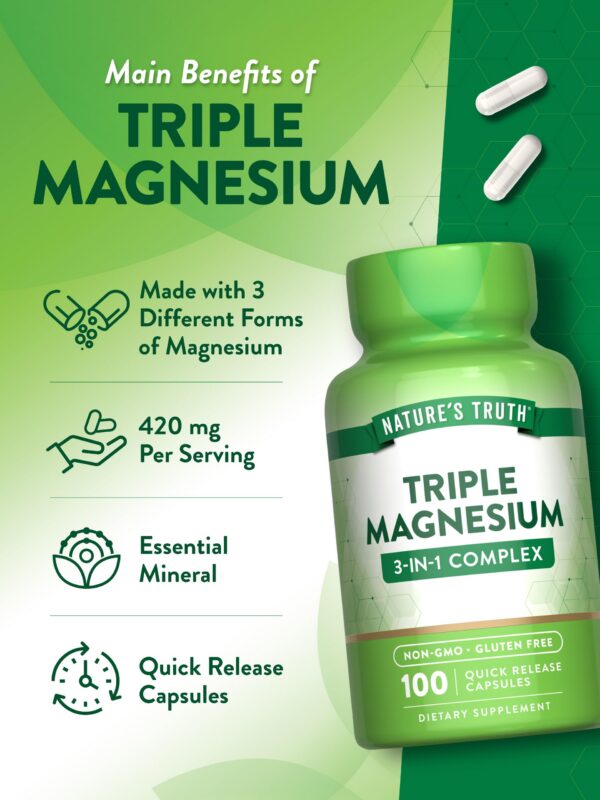 Nature's Truth frasco magnesio triple