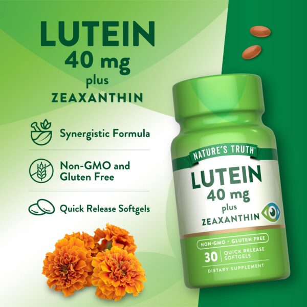 Softgels de luteína y zeaxantina en blíster