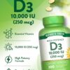 Etiqueta de ingredientes Nature's Truth D3