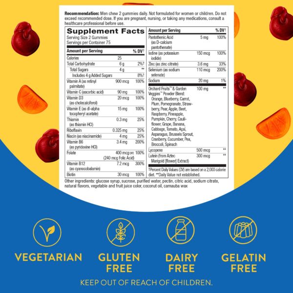 Nature's Way Alive gomitas multivitaminas hombre salud corazón