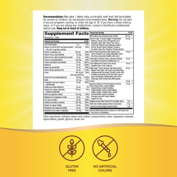 Nature's Way Alive multivitaminico ingredientes etiqueta