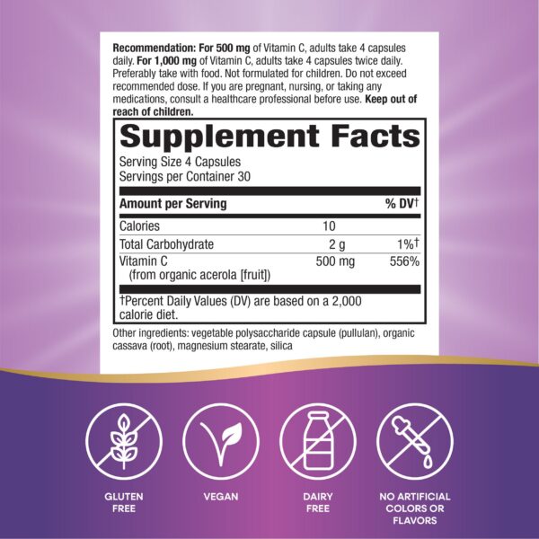 Version 1.0.0 Etiqueta nutricional Nature's Way Alive Vitamina C