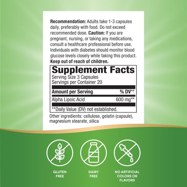 Version 1.0.0 Nature's Way Alpha Lipoic Acid frasco en estante