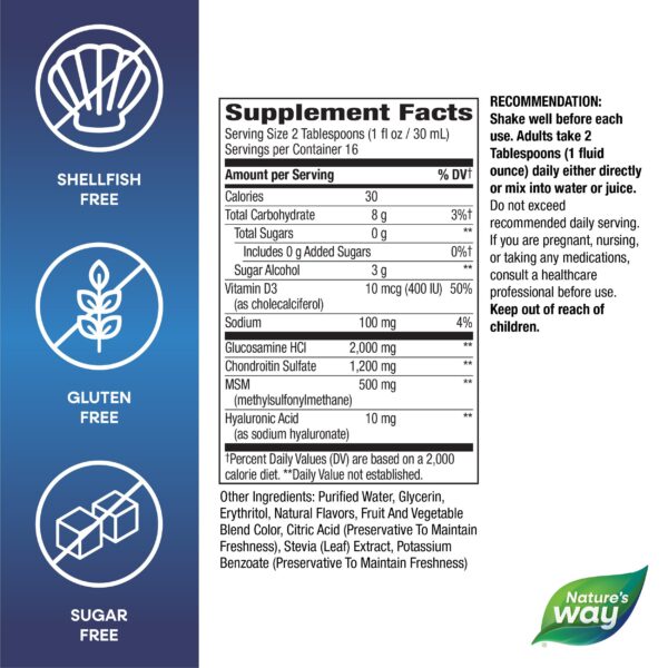 Frasco con gotero glucosamina líquido