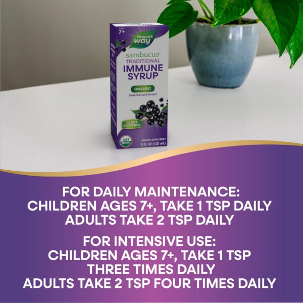 Nature's Way jarabe inmunológico caja lateral detalles