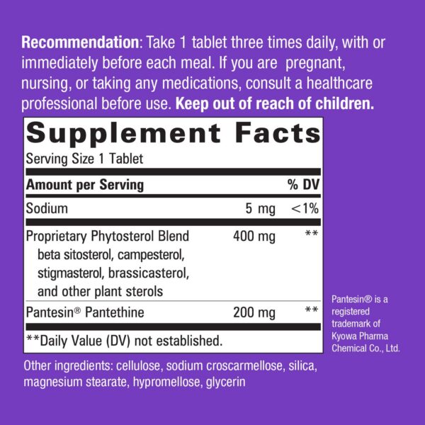 Presentación lateral envase Nature's Way apoyo colesterol