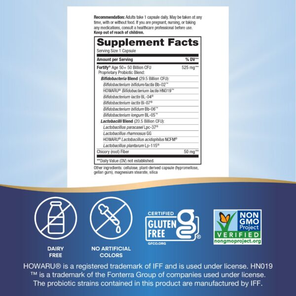 Nature's Way probiótico 50+ cápsulas para colon y sistema inmunológico