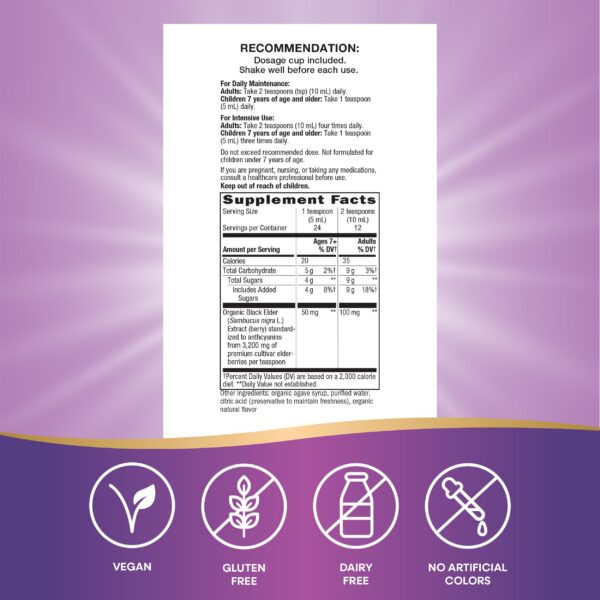 Nature's Way Sambucus jarabe caja exterior frontal