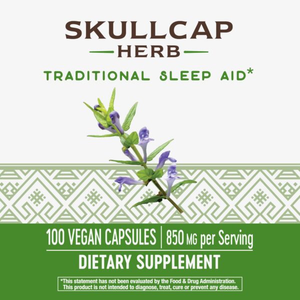 Natur's Way Skullcap apoyo sueño cápsulas reciclables
