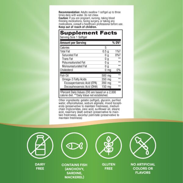 Vial de cápsulas y etiqueta de información