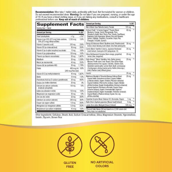 Nature's Way suplemento multivitamínico hombres energía y salud