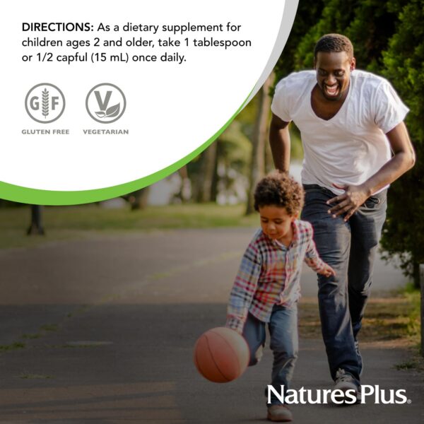 Version 1.0.0 Natures Plus multivitamínico líquido bienestar infantil