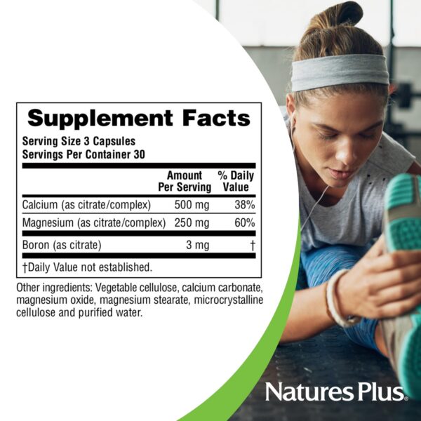 Frasco NaturesPlus Cal/Mag Citrate – botella lateral