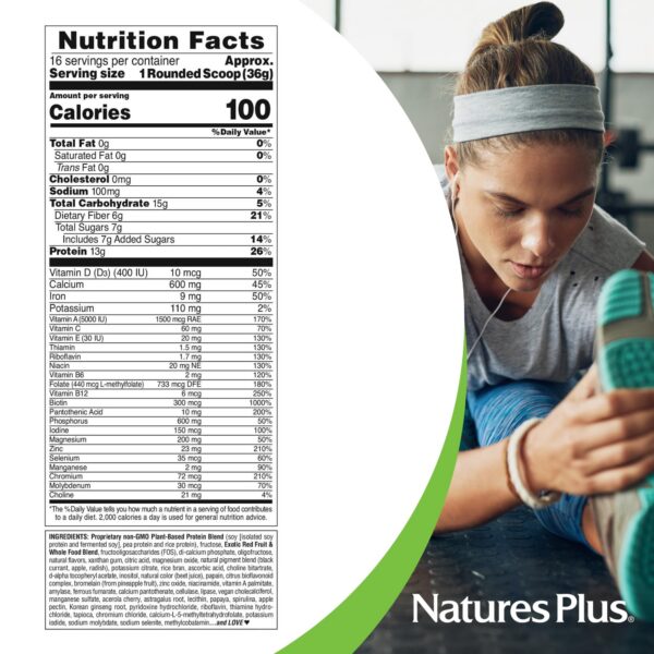 Detalle de etiqueta de nutrición FRUITEIN