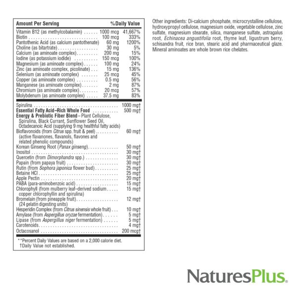 NaturesPlus Source of Life Mini-Tabs No Iron nutricion