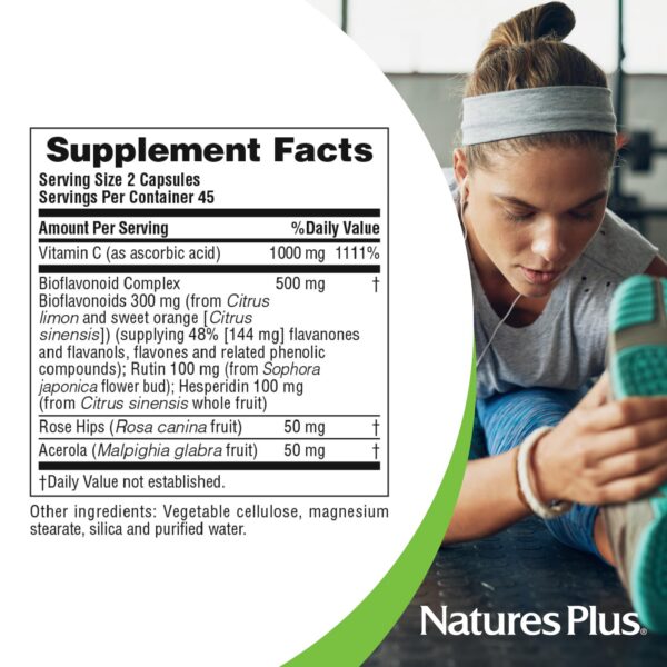 Etiqueta trasera de NaturesPlus Super C Complex