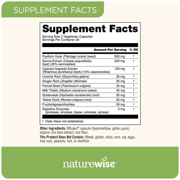NatureWise suplemento digestivo y cognitivo 60 cápsulas