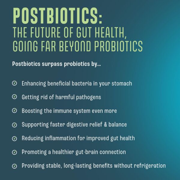 Detalle de ingredientes fórmula patentada postbióticos NAVEH