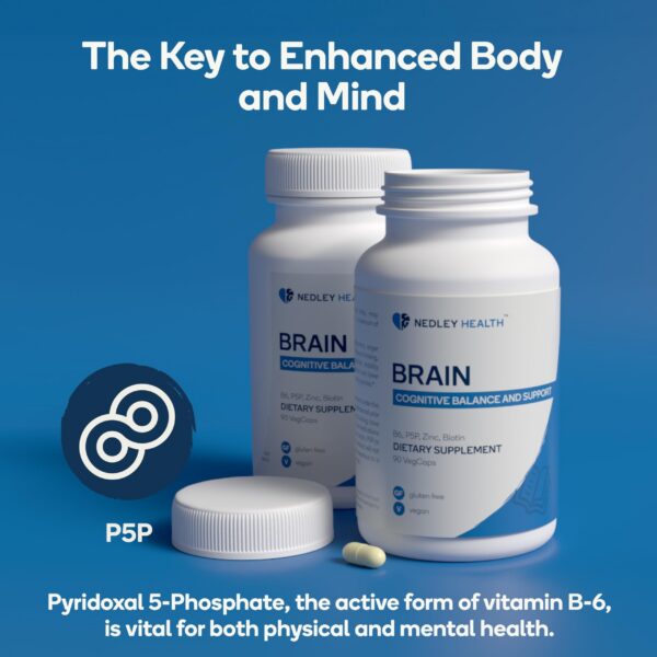 Frascos en estante con etiqueta Brain