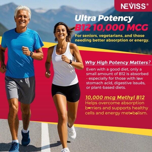 Frasco y etiqueta NEVISS Methyl B12 Gummies