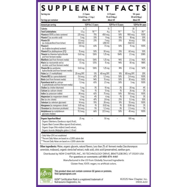 Frasco de New Chapter sobre fondo blanco