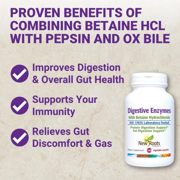 Muestra de ingredientes en NEW ROOTS HERBAL Digestive Enzymes