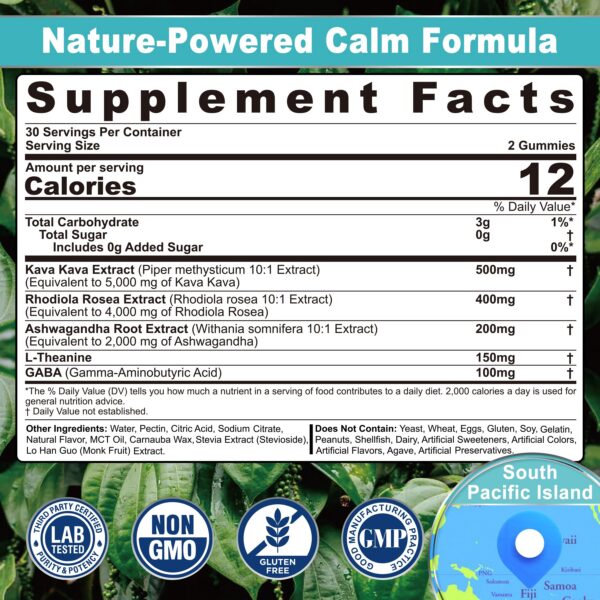 Etiqueta de Nextdia B Complex Kava Calm Gummies