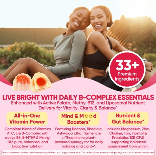 Frasco con gomitas y etiqueta