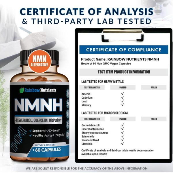 Vista lateral del frasco de NMNH