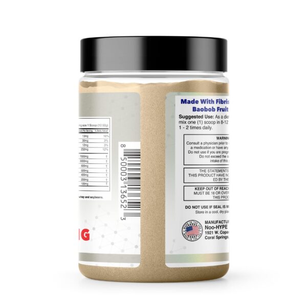 Noo-HYPE Gut First etiqueta información nutricional y beneficios