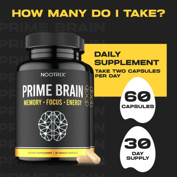 Nootrix Prime Brain fórmula sin gluten y sin lácteos para enfoque