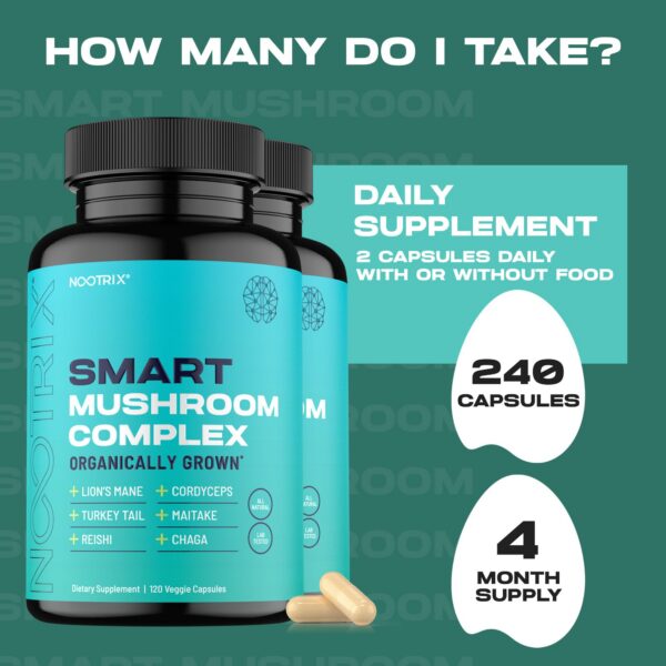 Nootrix suplemento natural con extractos de hongos orgánicos