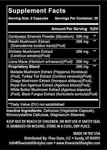 Nootrópico Mushroom 10X con reishi y cordyceps