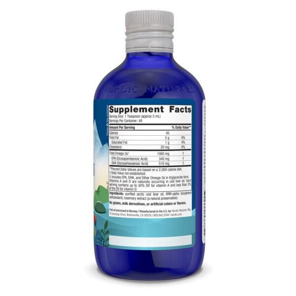 Etiqueta detallada de producto Nordic Naturals