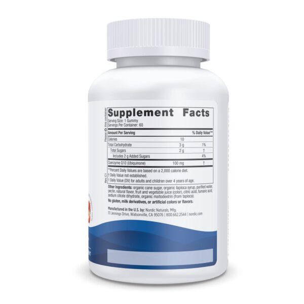 Frasco con gomitas de CoQ10
