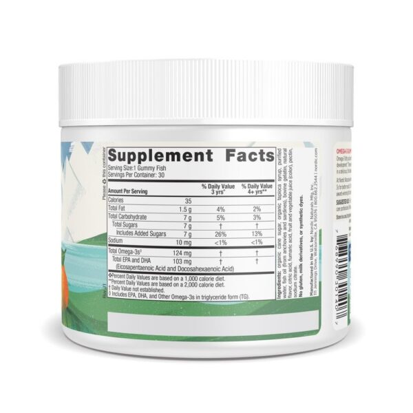 Información de ingredientes Nordic Naturals Omega-3